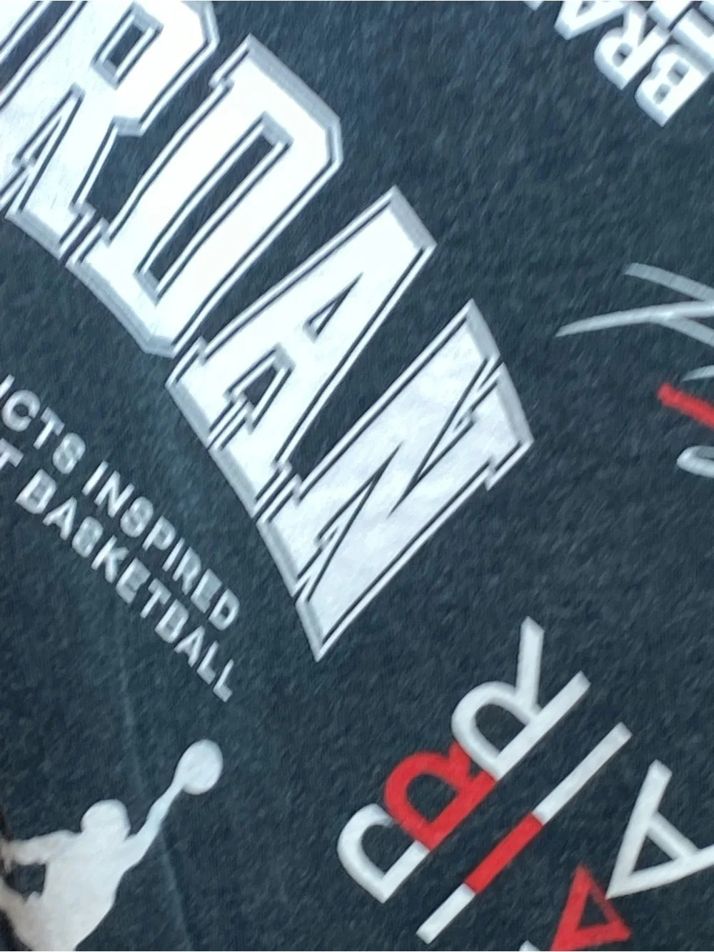 Jordan Allover Logo Short-Sleeve Tee - Black/Red/White